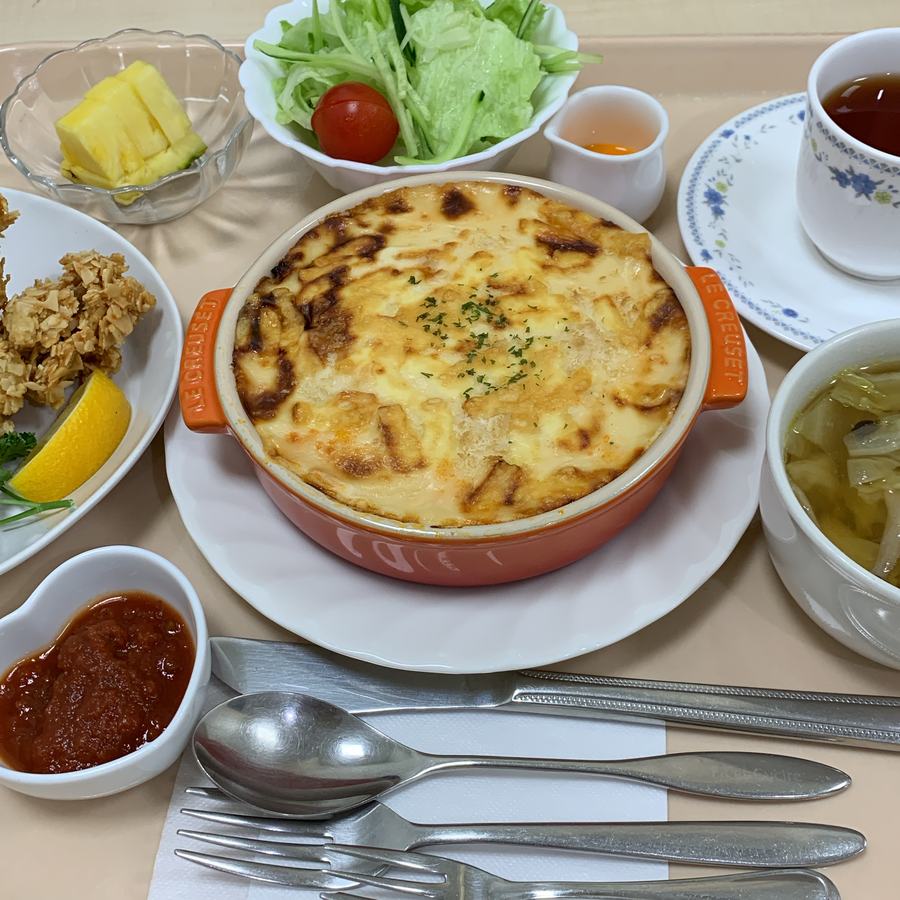 シーフードグラタンのお膳